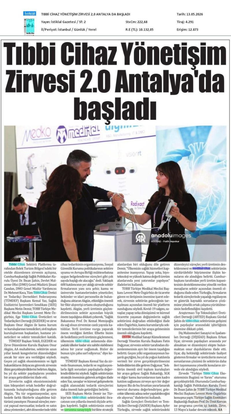 Basından - İstiklal Gazetesi, 13.05.2026