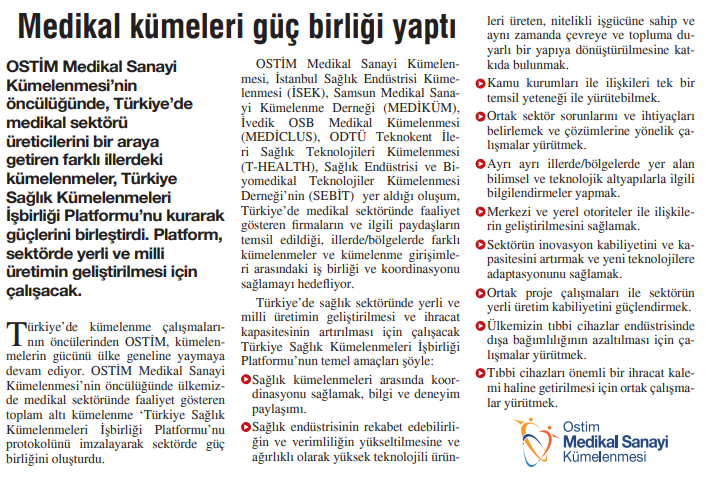 Basın'dan - Ostim Gazetesi 