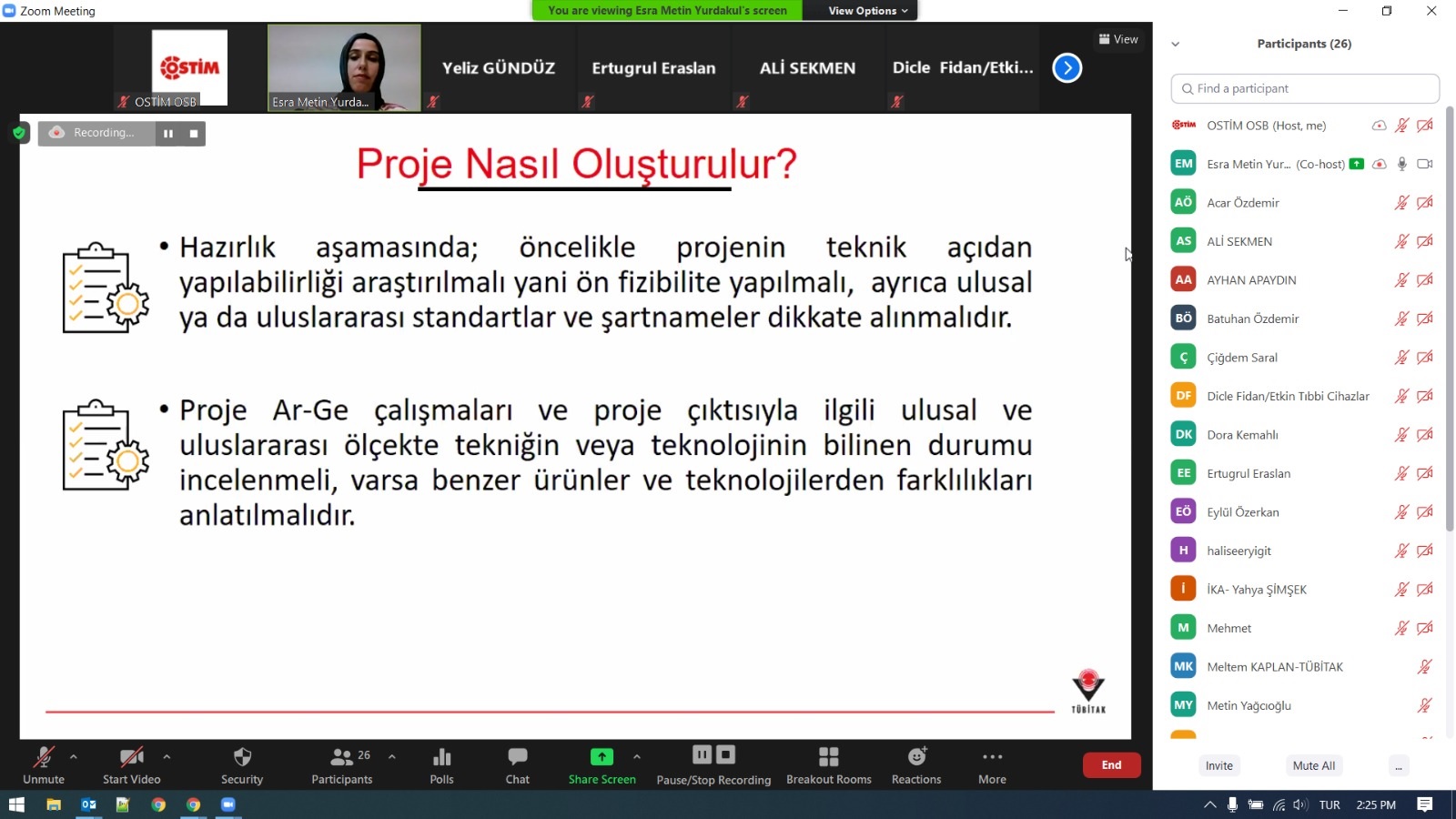TÜBİTAK Teknoloji ve Yenilik Destek Programları Başkanlığı- 1501 ve 1507 Programları Bilgilendirme ve Proje Hazırlama Eğitimi